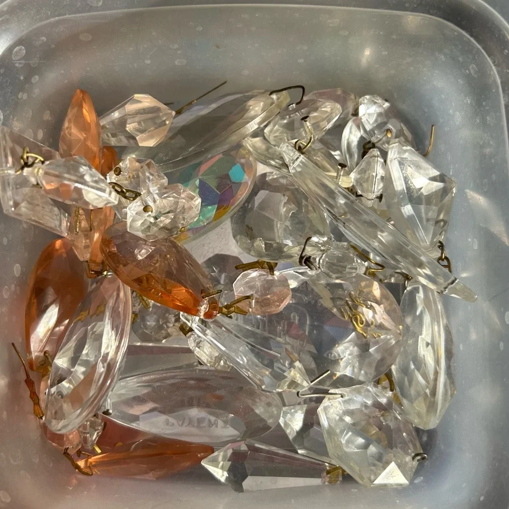 Vintage Crystal Chandelier Prisms for Restoration or Crafts Jewelry making